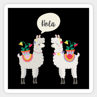 llama couple hola Magnet